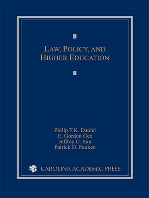 cover image of Law, Policy, and Higher Education